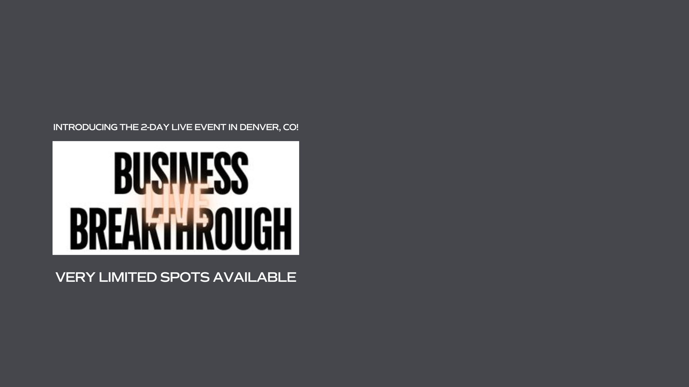 Business Breakthrough Live Image